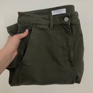 Everlane Wide Leg Crop Pant - surplus/olive color